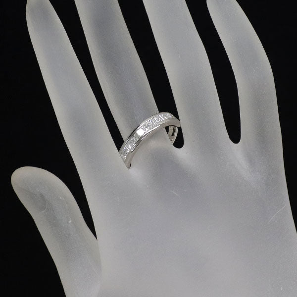 カナディアンダイヤモンド Pt950 プリンセスカット ダイヤモンド リング 1.00ct ハーフエタニティ