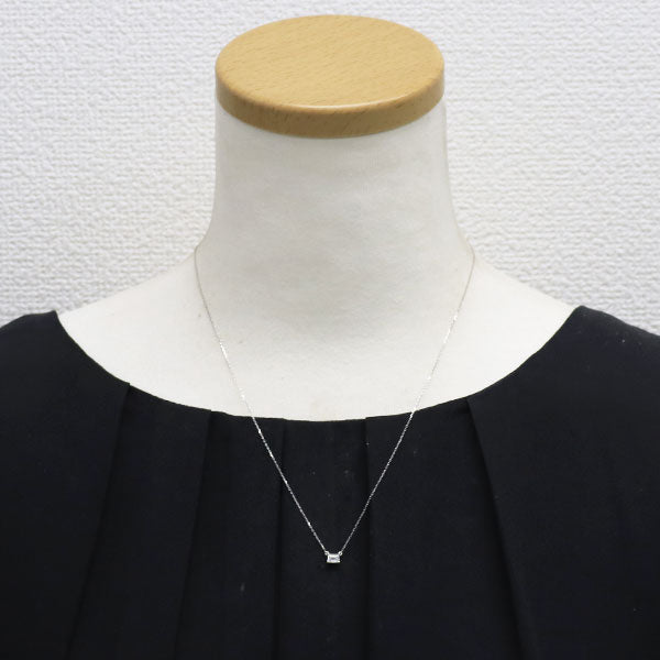 GSTV Pt エメラルドカット ダイヤモンド ペンダントネックレス 0.30ct D VVS2