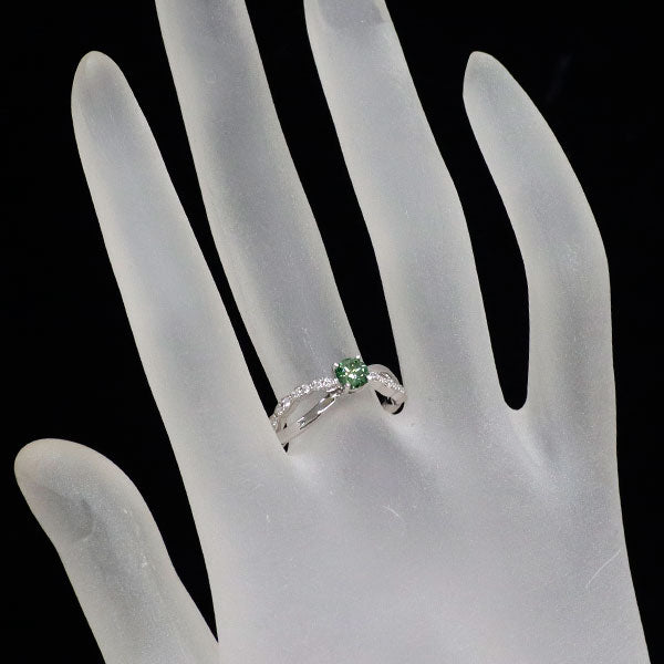 ハーツオンファイア K18WG トリートグリーンダイヤモンド リング 0.380ct D0.20ct