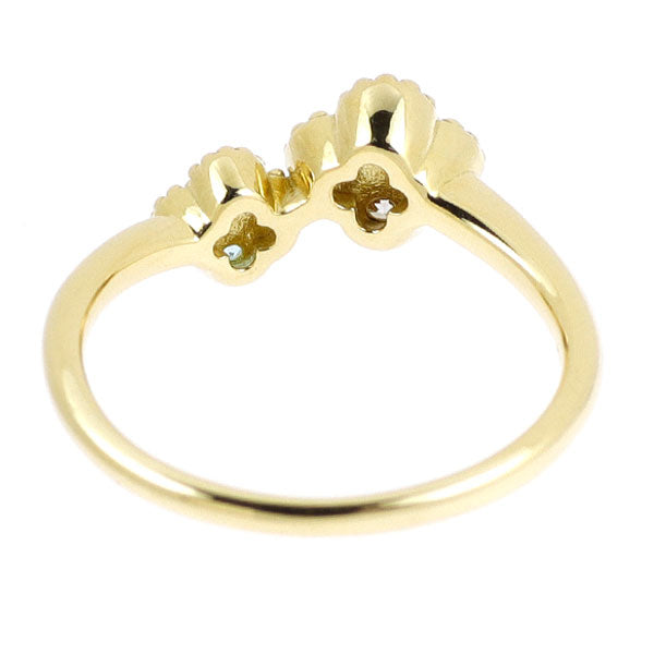 希少 K18YG パライバ トルマリン ダイヤモンド リング 0.10ct D0.20ct