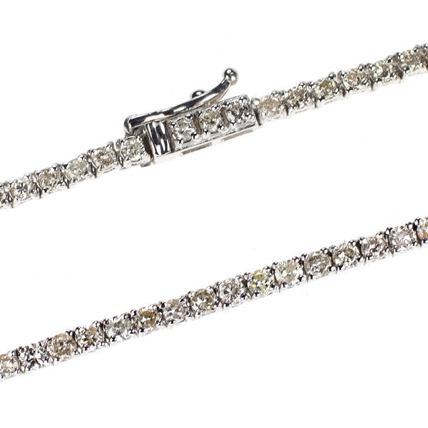 K18WG ダイヤモンド テニス ネックレス 5.00ct
