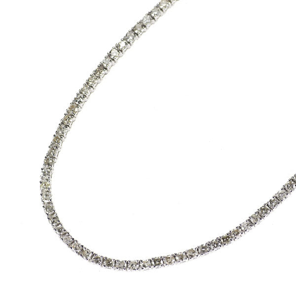 K18WG ダイヤモンド テニス ネックレス 5.00ct