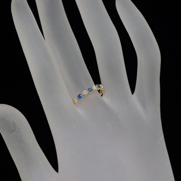 K18YG アウイナイト ダイヤモンド リング 0.15ct D0.15ct ハーフエタニティ