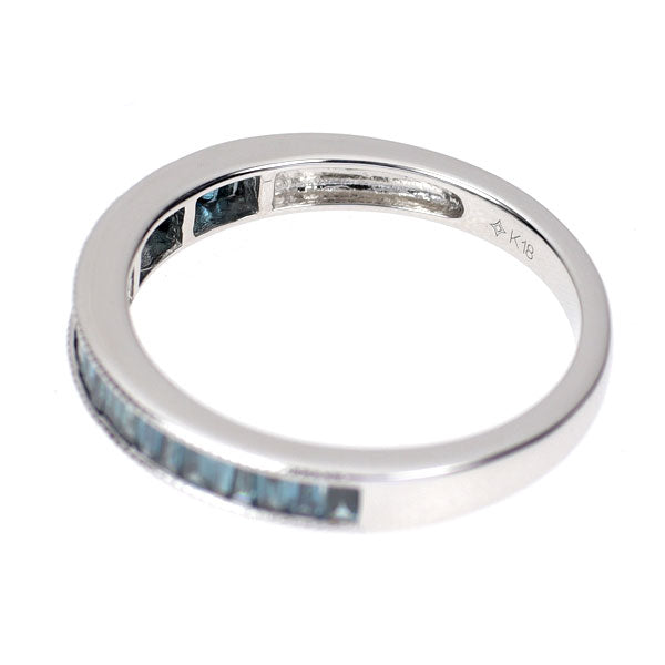 GSTV K18WG トリートブルー ダイヤモンド リング 0.35ct ハーフエタニティ