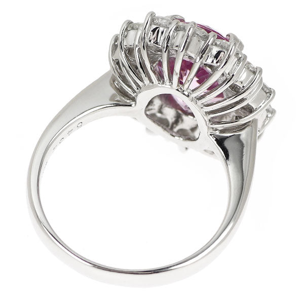 Pt900 インペリアルトパーズ ダイヤモンド リング 5.452ct D1.78ct