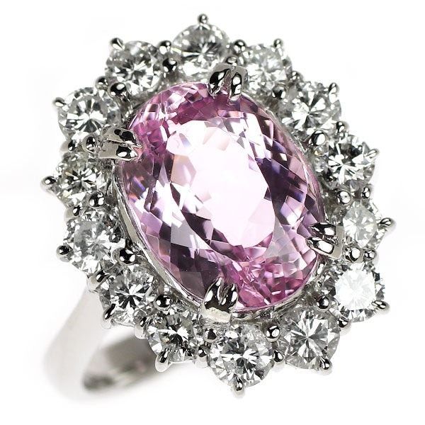 Pt900 インペリアルトパーズ ダイヤモンド リング 5.452ct D1.78ct