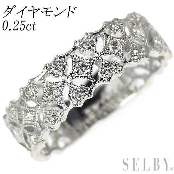 K18WG ダイヤモンド リング 0.25ct
