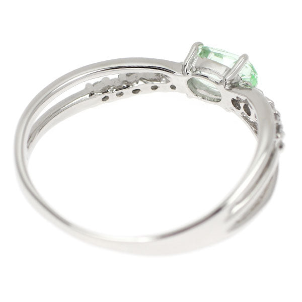 Pt900 トルマリン ダイヤモンド リング 0.43ct D0.16ct