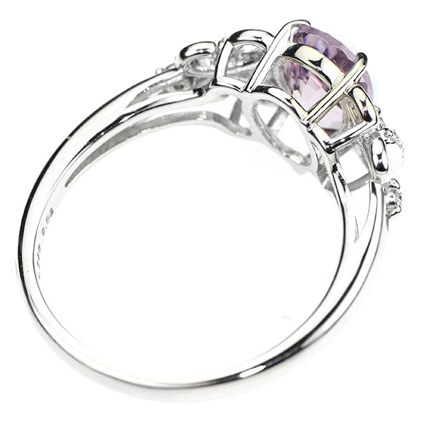 新品 Pt950 スリランカ産パープルターフェアイト ダイヤモンド リング 1.399ct 0.08 希少石 レアストーン【エスコレ】