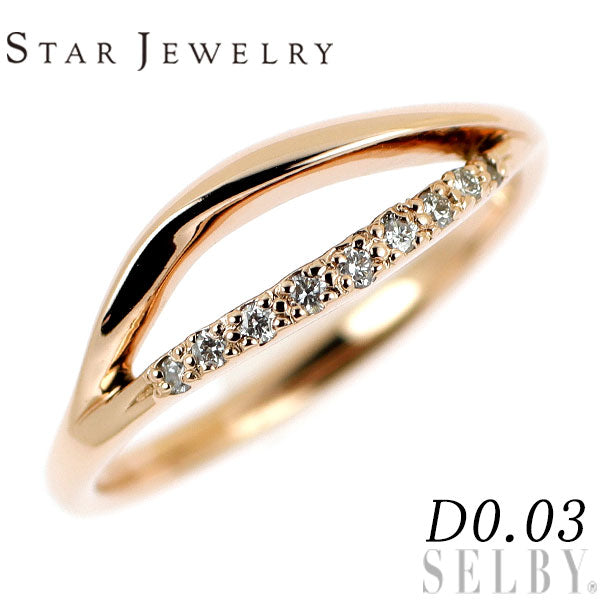 スタージュエリー K10PG ダイヤモンド リング 0.03ct ピンキー