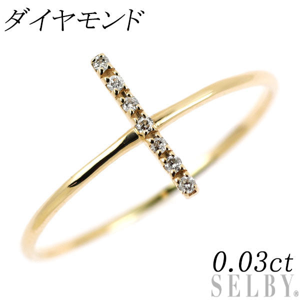 K10YG ダイヤモンド リング 0.03ct