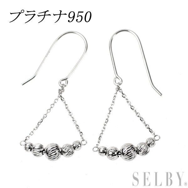Pt950 デザイン ピアス