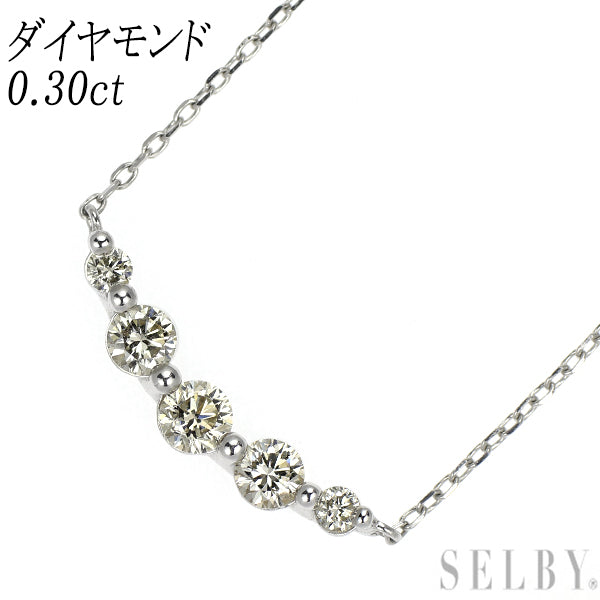 Pt ダイヤモンド ペンダントネックレス 0.30ct