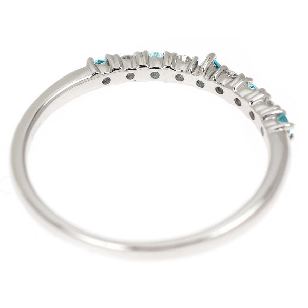 Pt900 パライバトルマリン ダイヤモンド リング 0.09ct D0.06ct