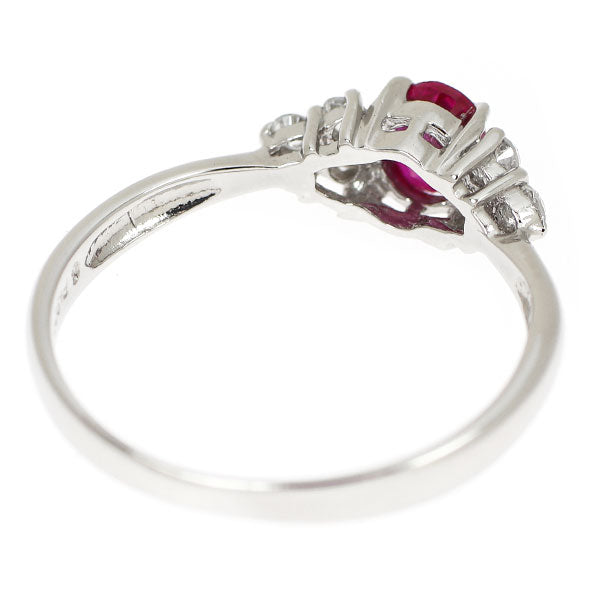 Pt900 D0.10 0.34 ルビーリング　　11号 Pt900 ルビー ダイヤモンド リング D0.11ct — セルビーオンラインストア