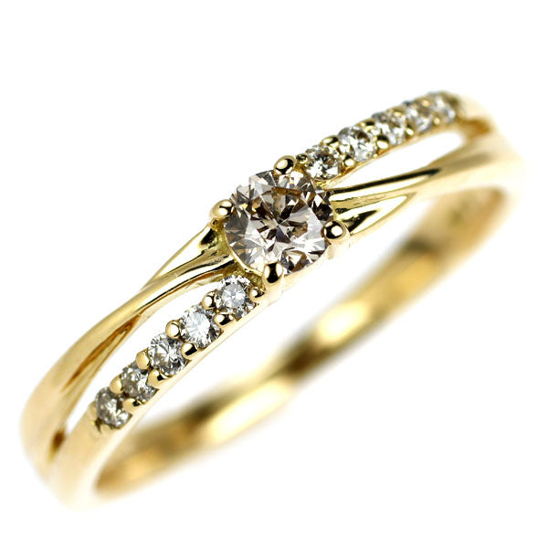 K18YG ダイヤモンド リング 0.15ct