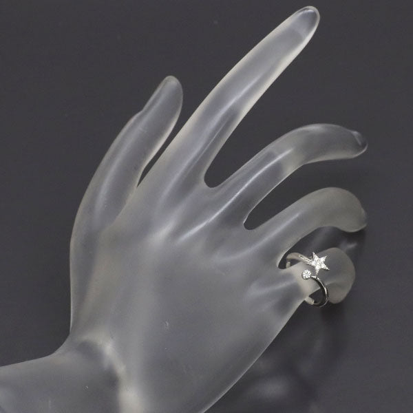 K18WG ダイヤモンド リング 0.10ct スター  ピンキー