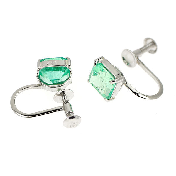 Pt900 エメラルド イヤリング 2.31ct