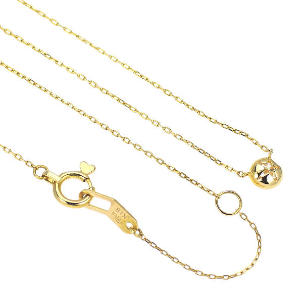 スタージュエリー K18YG ダイヤモンド ペンダントネックレス 0.06ct ムーンセッティング