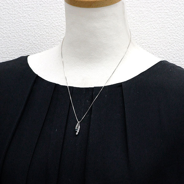 Pt900/ Pt850 アレキサンドライト ダイヤモンド ネックレス 0.15ct D0.20ct