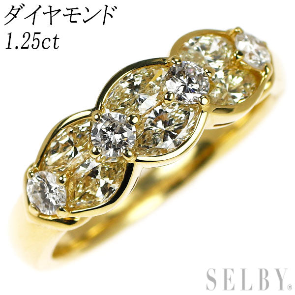 K18YG ダイヤモンド リング 1.25ct