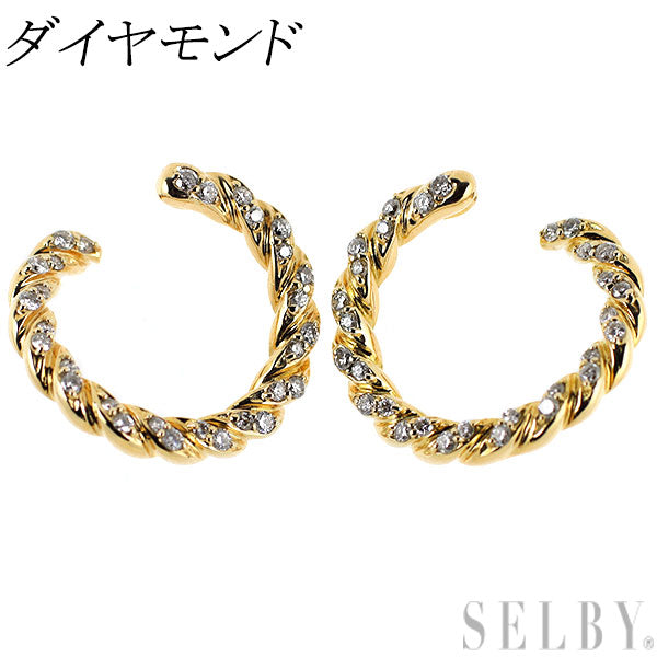 K18YG ダイヤモンド ピアス