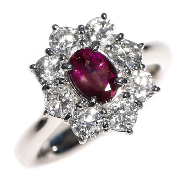 希少 Pt900 アレキサンドライト ダイヤモンド リング 0.66ct D1.21ct