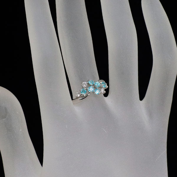 Pt900 パライバトルマリン ダイヤモンド リング 0.37ct D0.15ct