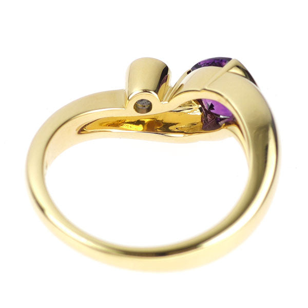 K18YG アメジスト タンザナイト リング 0.80ct TZ0.09ct