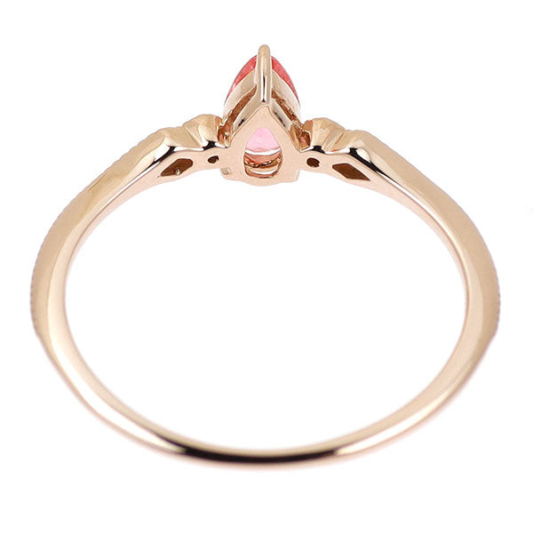 新品 希少 K18PG ナイジェリア産ヴェイリネナイト ダイヤモンド リング 0.24ct D0.02ct 【エスコレ】