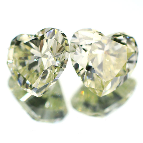 新品 ハートシェイプカットダイヤモンド ペアルース 0.707ct VLY VVS1 VVS2 【エスコレ】