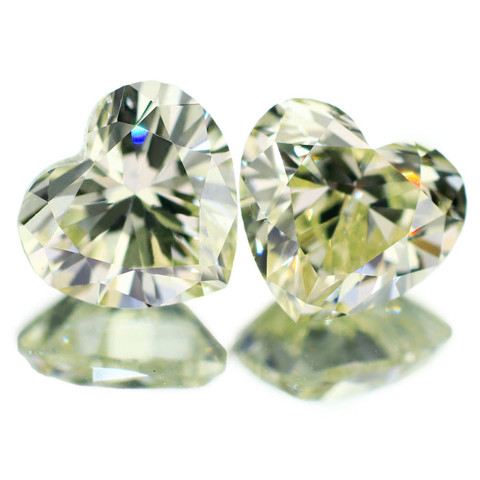 新品 ハートシェイプカットダイヤモンド ペアルース 0.707ct VLY VVS1 VVS2 【エスコレ】