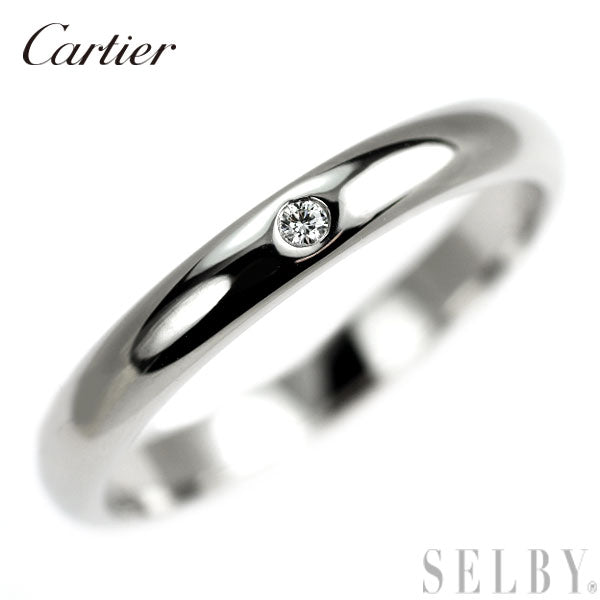 カルティエ Pt950 ダイヤモンド リング バンド 美品*.゜SALE カルティエ Pt950 ダイヤモンド リング バンド 48号 — セルビー