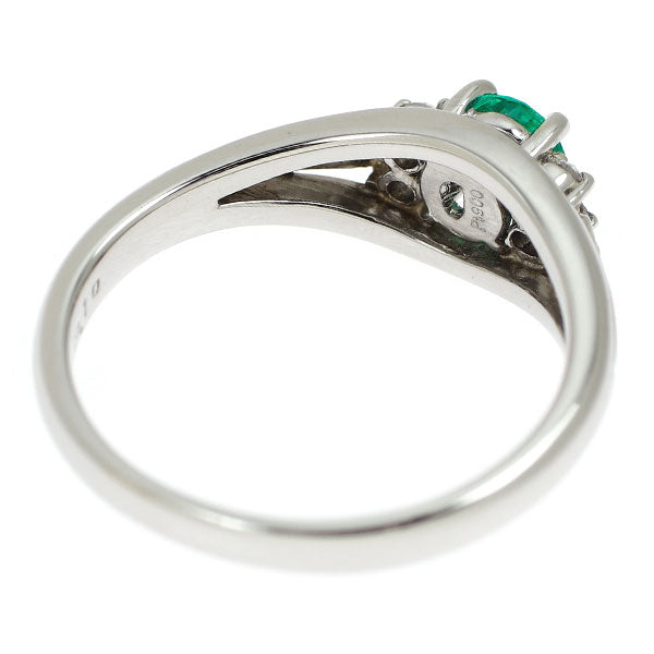 Pt900 エメラルド ダイヤモンド リング 0.23ct D0.10ct