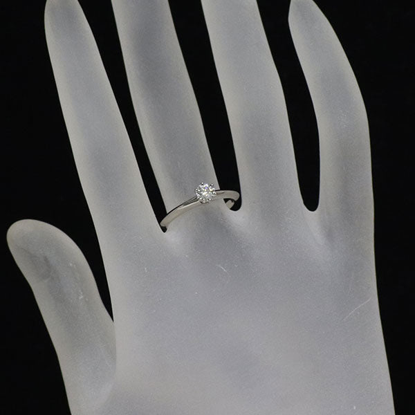 ティファニー Pt950 ダイヤモンド リング 0.27ct H VVS1 EX ソリティア