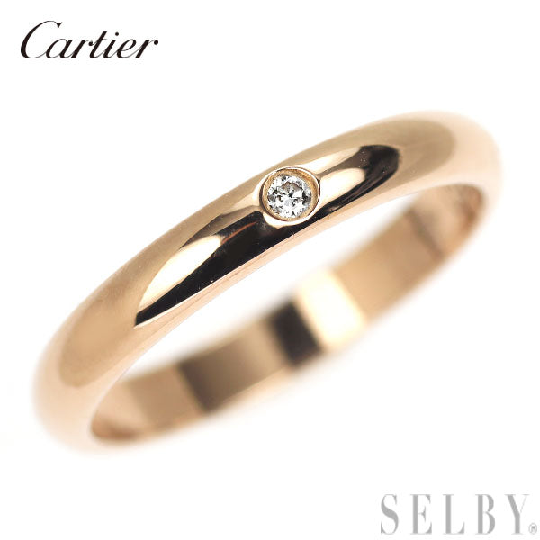 カルティエ K18PG ダイヤモンド リング 1895 バンド 45号 ピンキー  