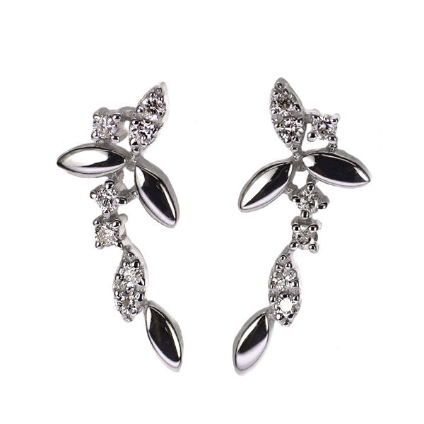 K18WG ダイヤモンド ピアス 0.16ct — セルビーオンラインストア 