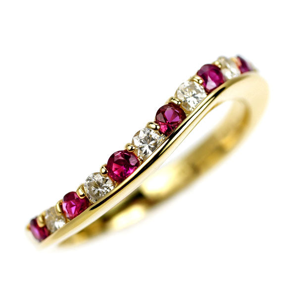 K18YG ルビー ダイヤモンド リング 0.38ct D0.26ct