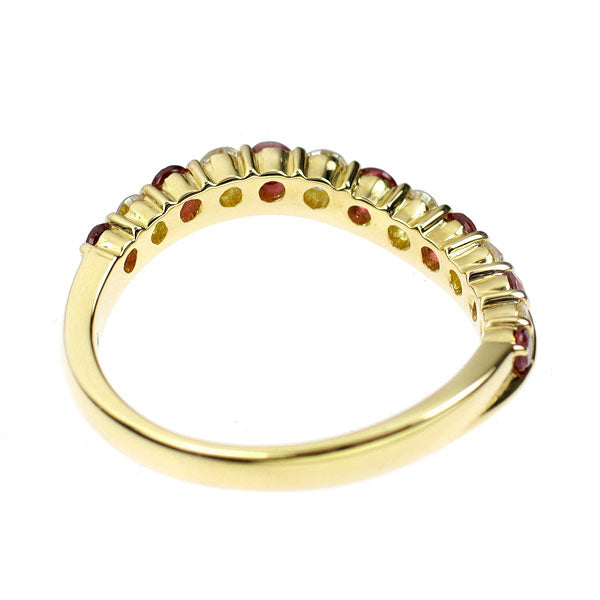 K18YG ルビー ダイヤモンド リング 0.38ct D0.26ct