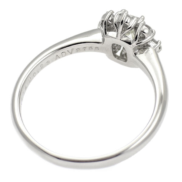 Pt900 エメラルドカット ダイヤモンド リング 0.314ct M VS1 VG/G D0.23ct