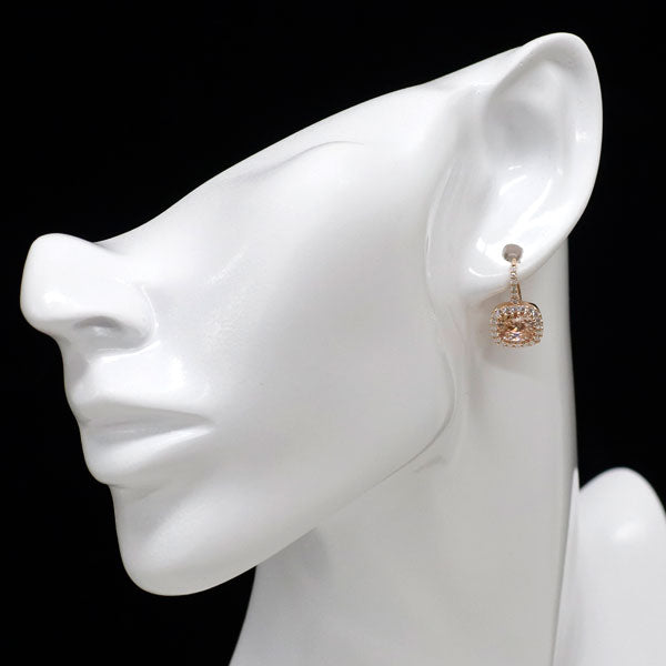 K18PG モルガナイト ダイヤモンド ピアス 2.20ct D0.60ct