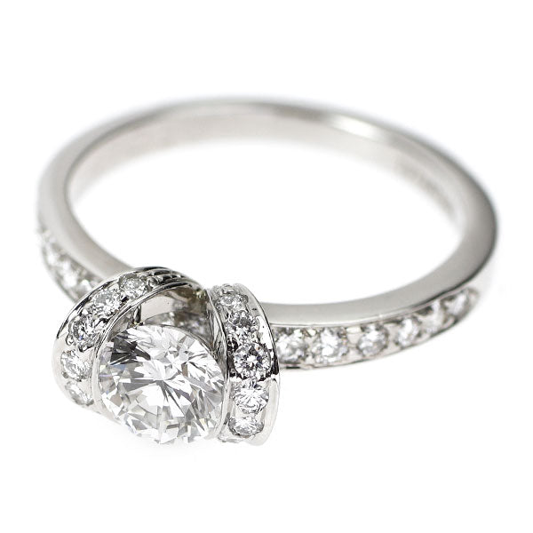ティファニー Pt950 ダイヤモンド リング 0.55ct E VVS1 EX リボン