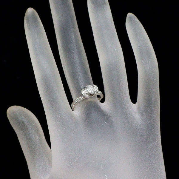 ティファニー Pt950 ダイヤモンド リング 0.55ct E VVS1 EX リボン