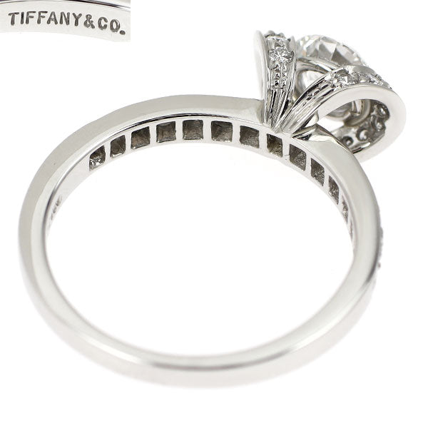 ティファニー Pt950 ダイヤモンド リング 0.55ct E VVS1 EX リボン