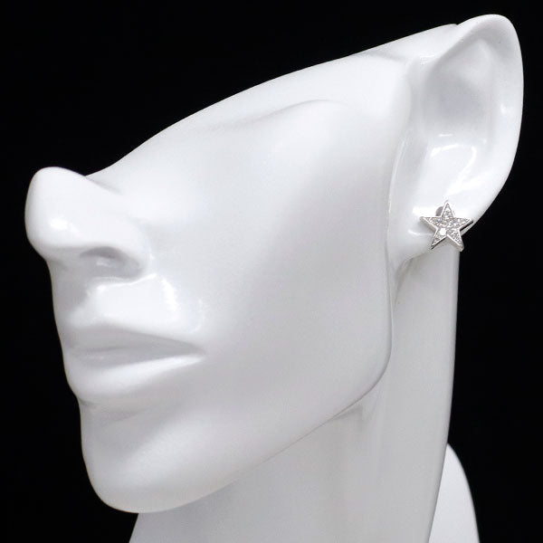 K18WG/Pt900 ダイヤモンド ピアス 0.50ct スター