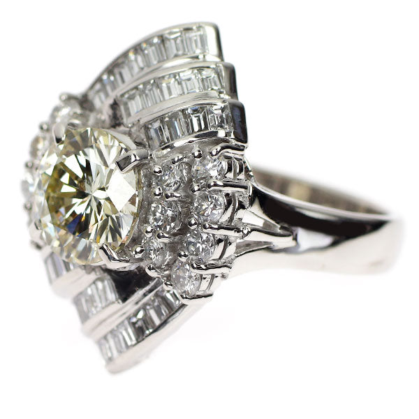 Pt900 ダイヤモンド リング 2.39ct D1.62ct