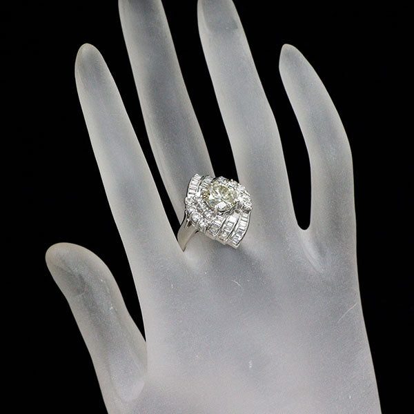 Pt900 ダイヤモンド リング 2.39ct D1.62ct