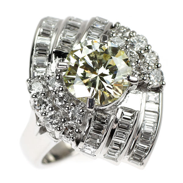 Pt900 ダイヤモンド リング 2.39ct D1.62ct