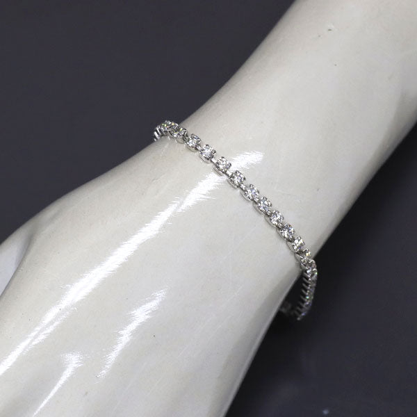 K18WG ダイヤモンド ブレスレット 4.51ct テニス