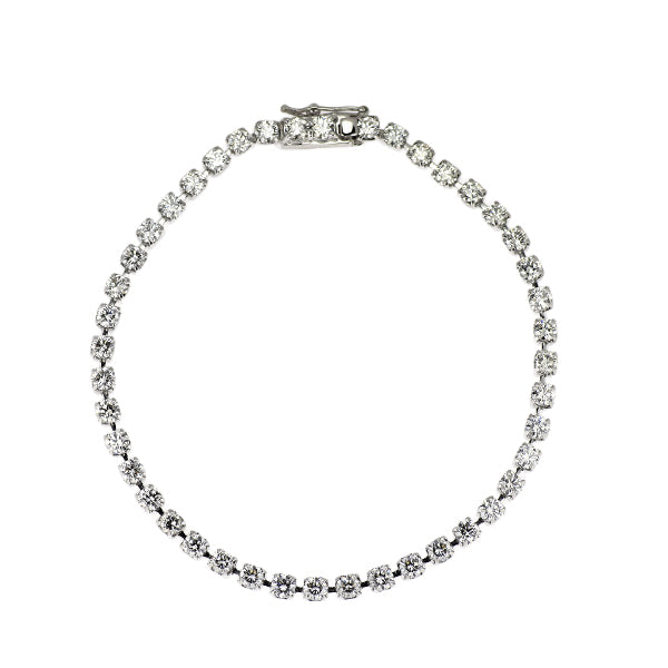 K18WG ダイヤモンド ブレスレット 4.51ct テニス